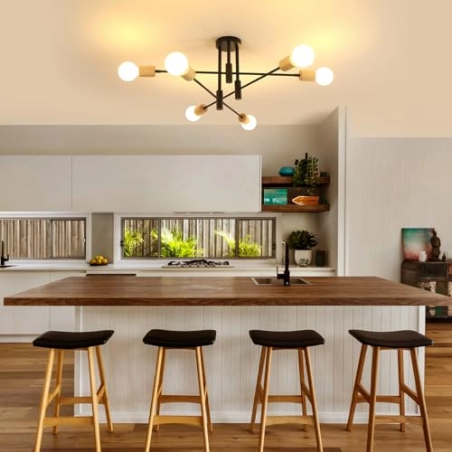 Industrial Chandelier - 6 Lights E27 72 cm