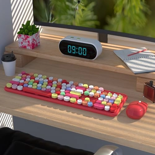 Colorful Computer Wireless Keyboard Mouse Combos - Wired/Wireless