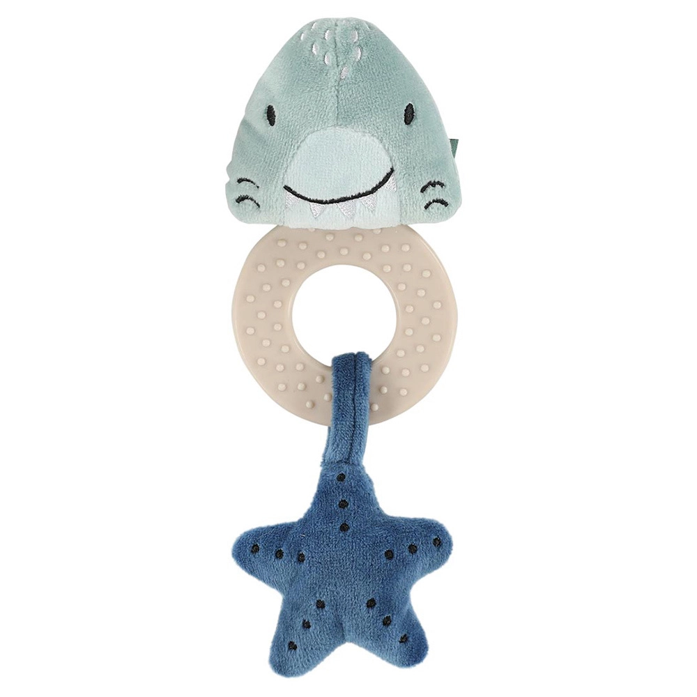 TRIXIE Teething Toy - Mr. Shark - Soft silicone Crinkly attachments