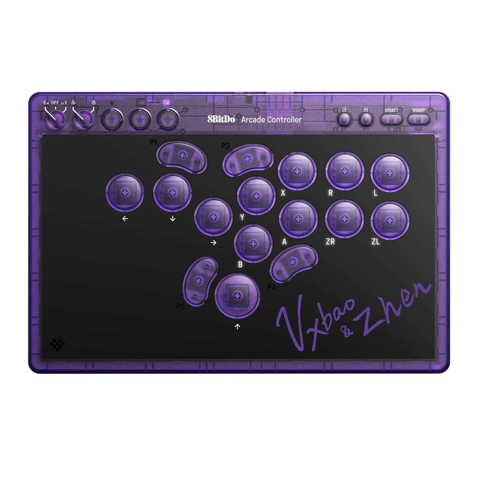 8Bitdo All-Button Arcade Controller - Signature Edition Nintendo Switch, PC, Windows