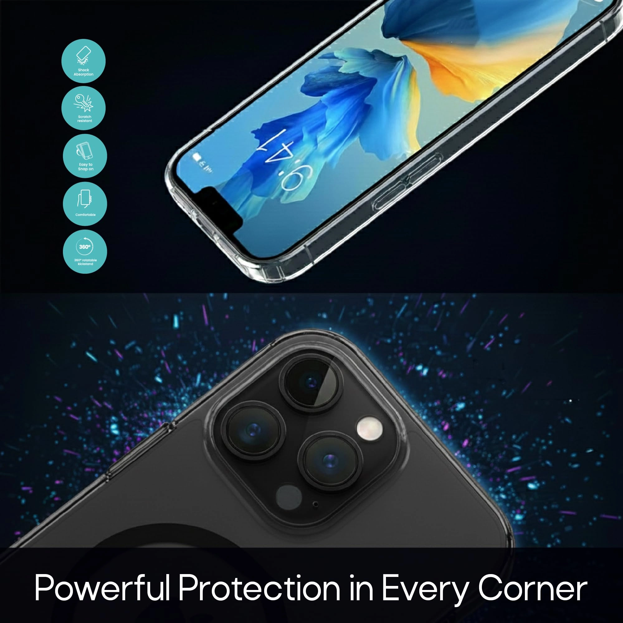 Magnetic Phone Case Protective Cover with MagSafe for iPhone 16 Pro Max
