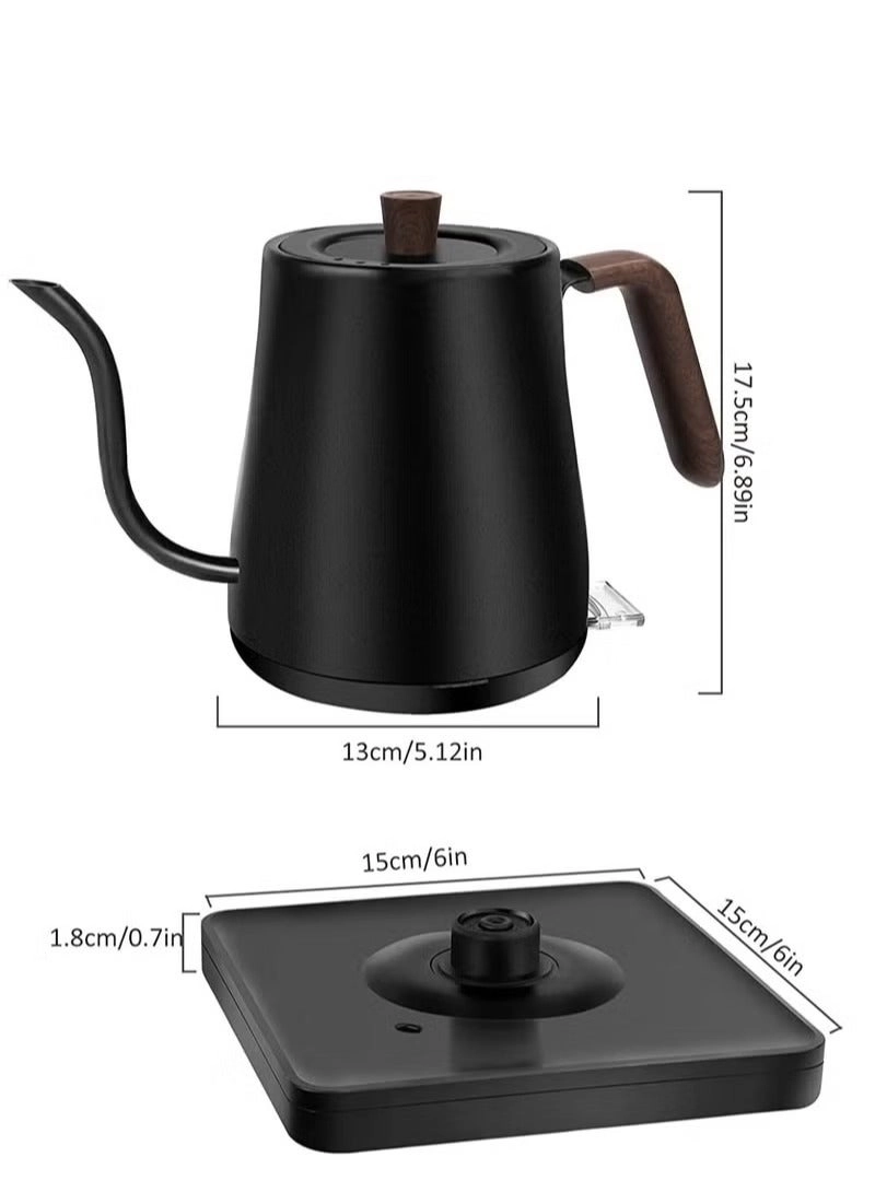 Gooseneck Electric Kettle 1L Black