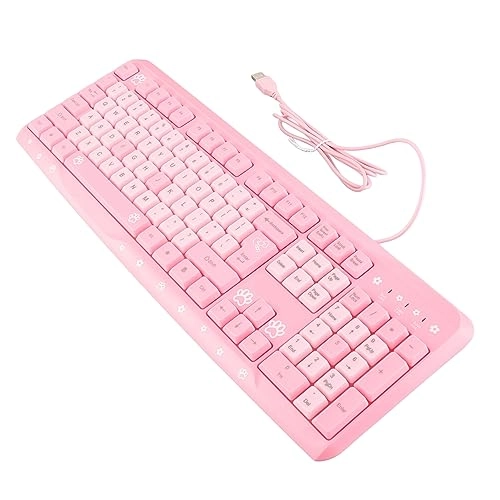 Adjustable Bracket Cute Cartoon Keyboard - US Wired