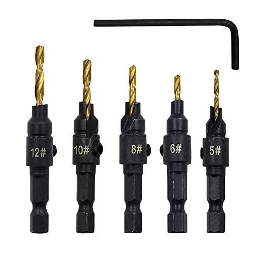 Countersink Drill Bit Set - 5PCS 2mm 2.3mm 2.8mm 3mm 3.5mm