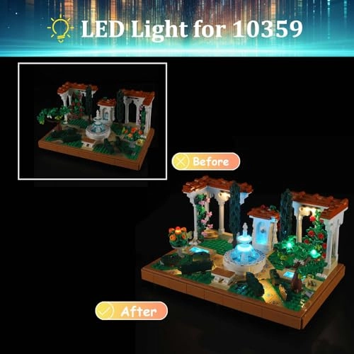 LED Light Kit for LEGO Icons Fountain Garden 10359