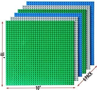 MZA STORES Upgrade Stackable Building Baseplate - 10 x 10 in 6PC