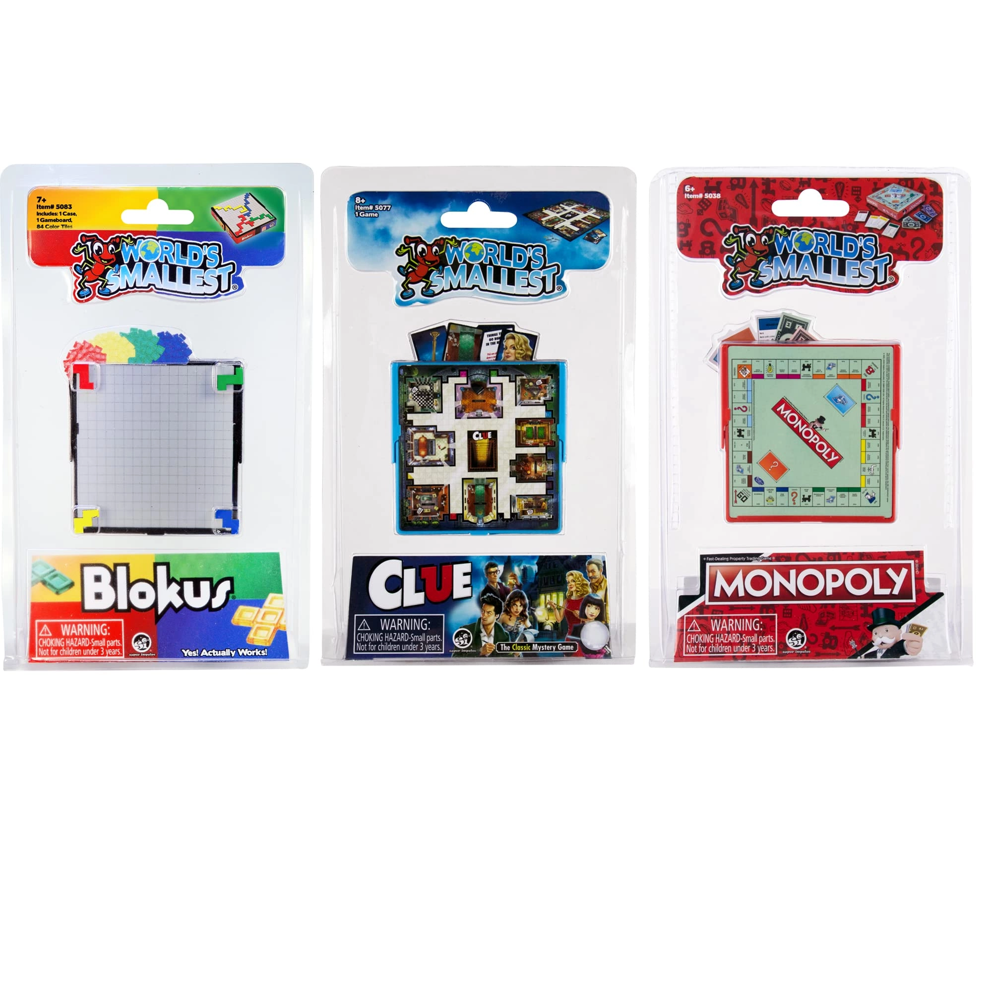 World’s Smallest Blokus + Clue + Monopoly