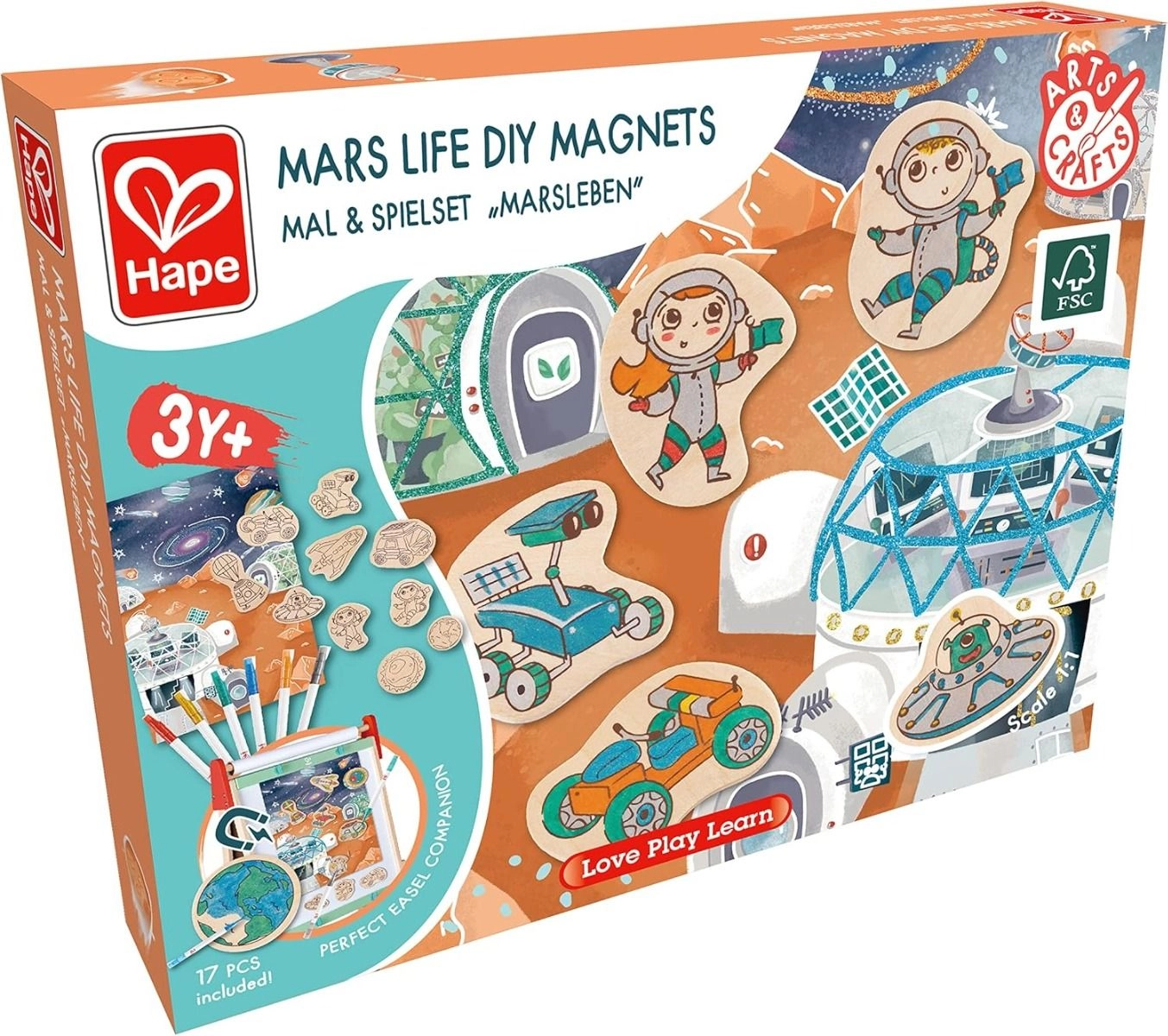 DIY Mars Space Life Art And Craft Set - 3+ years 10 pcs