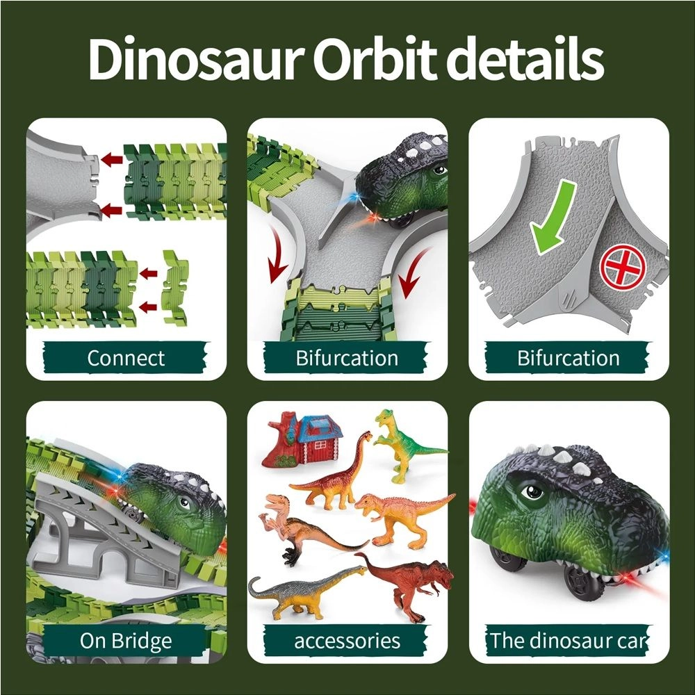 Dinosaur Themed Race Track - 183 Pcs