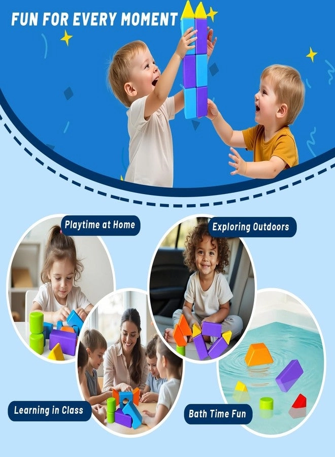 Magnetic Blocks - 22 pcs 8 shapes Colorful