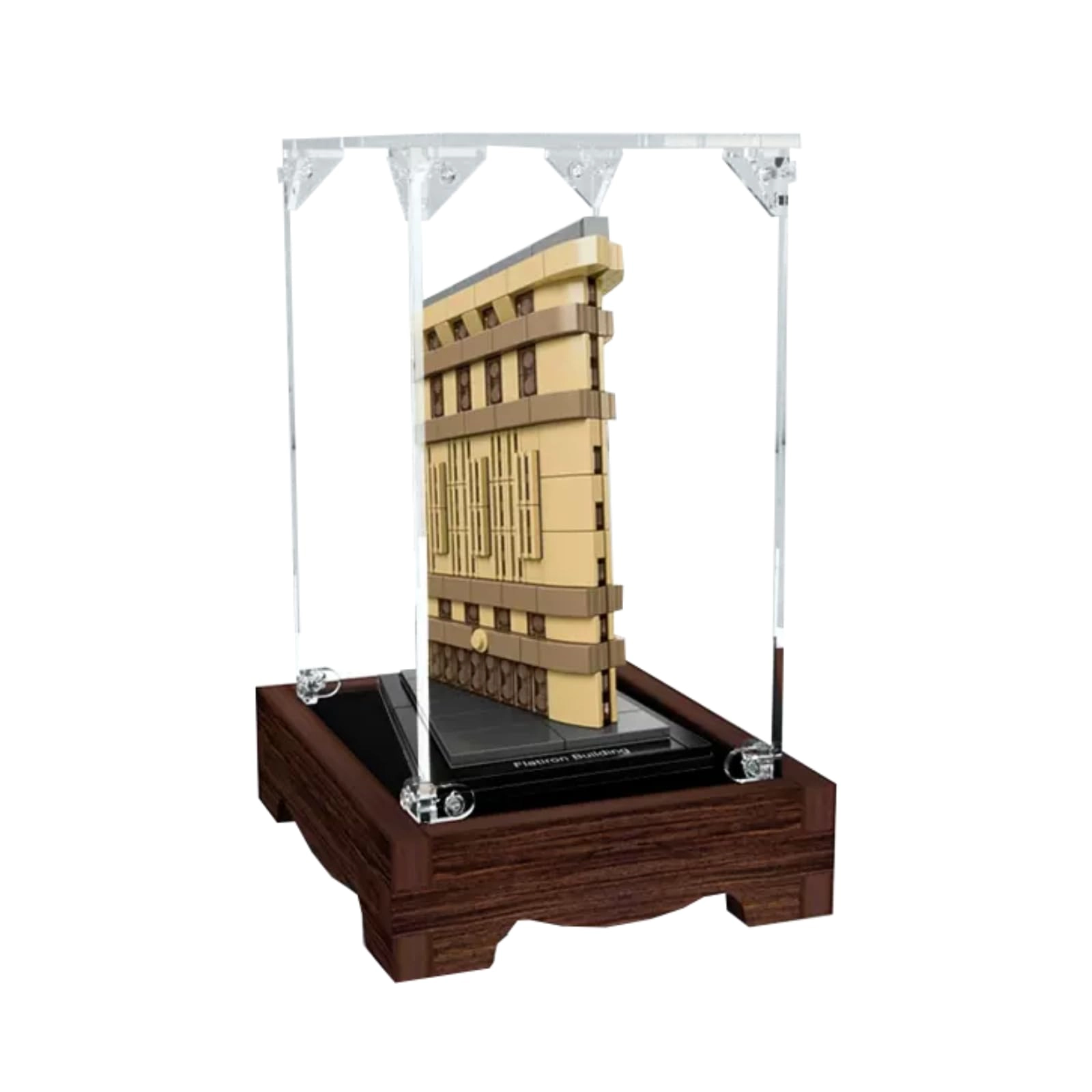SUNHON Figures Display Box - 15X10X20cm Black Walnut acrylic