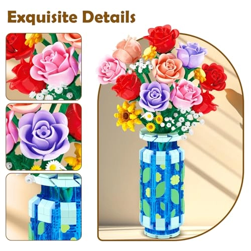 Flowers Bouquet Building Set - 827 pcs