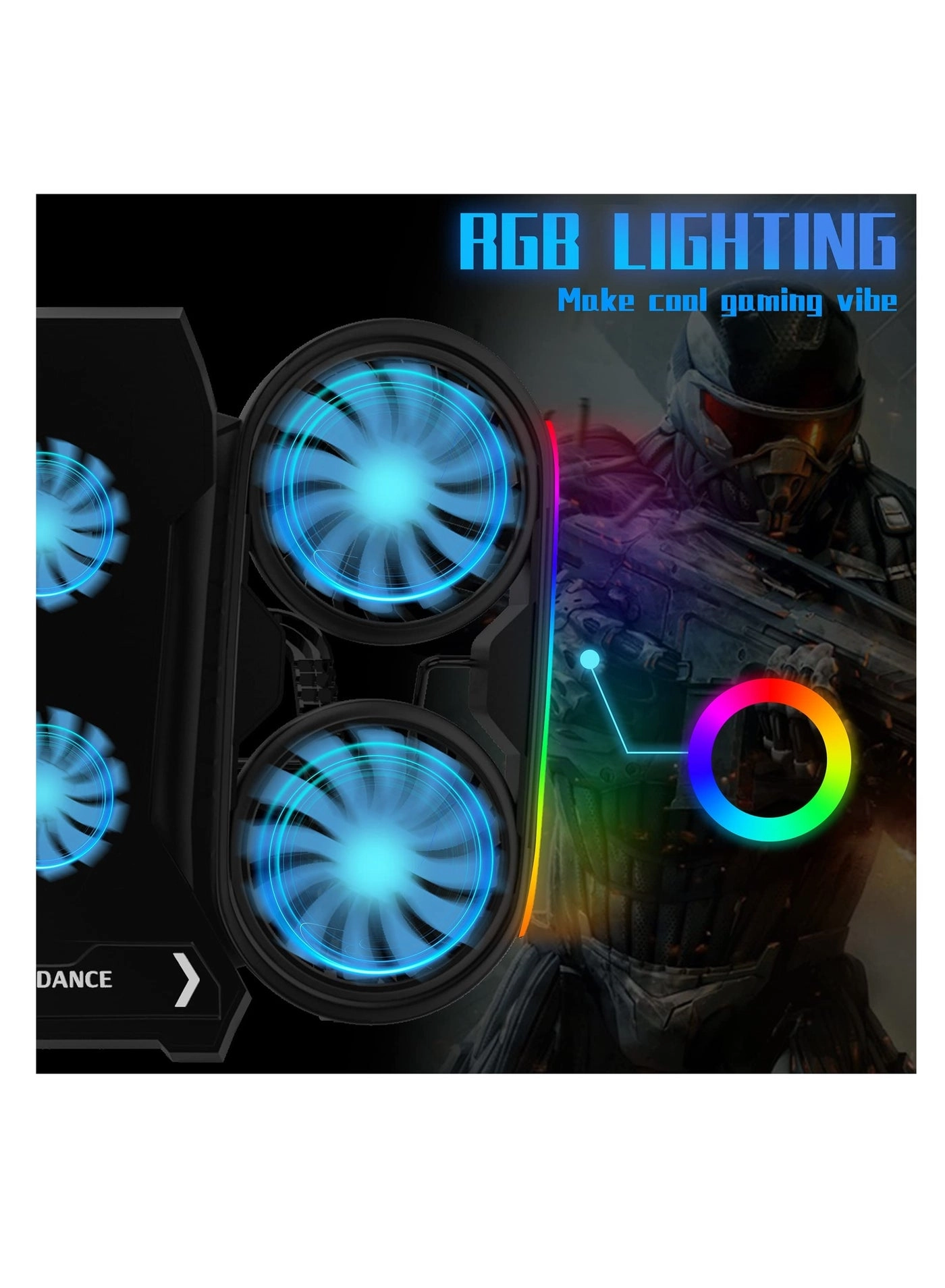 Laptop Cooling Pad - 6 Fans 17.3 inch