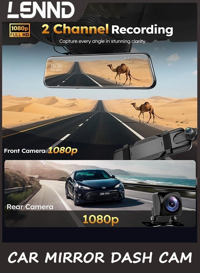 Mirror Dash Cam - 1080P FHD