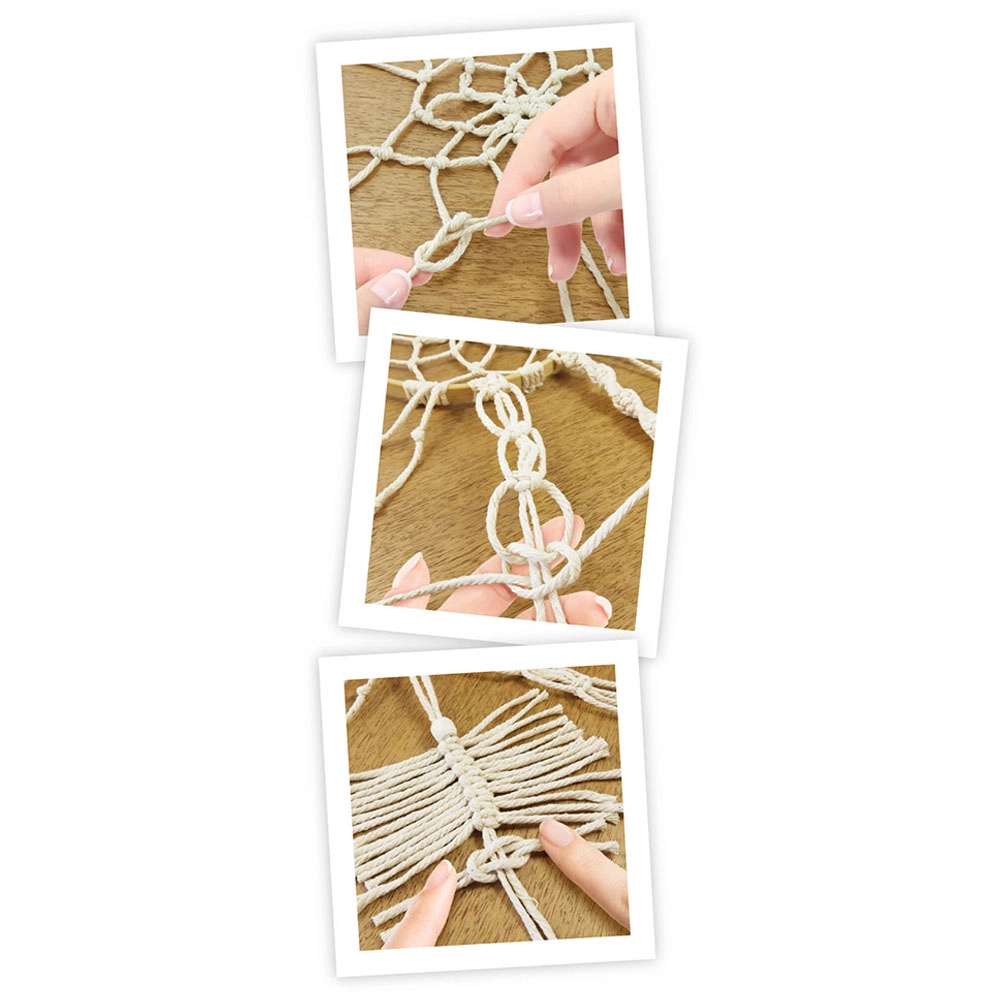 Macrame Dreamcatcher Kit - Suitable for 8 to 13+ yrs Illustrated instruction sheet