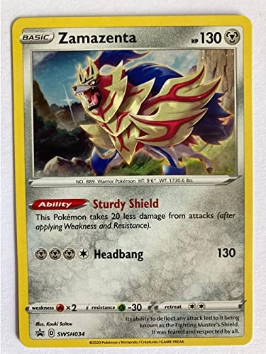 Pokémon Zamazenta SWSH034 + Toploader - 1x