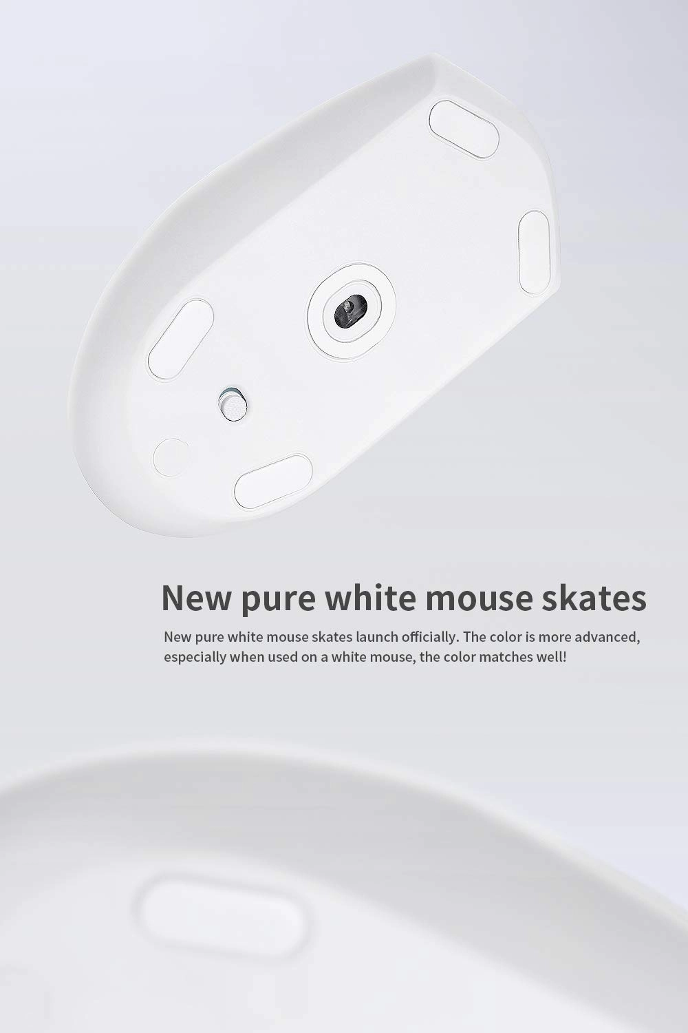3.0 Plus Rounded Curved Edges Mouse Feet Skates - 0.8mm PTFE Super Glide