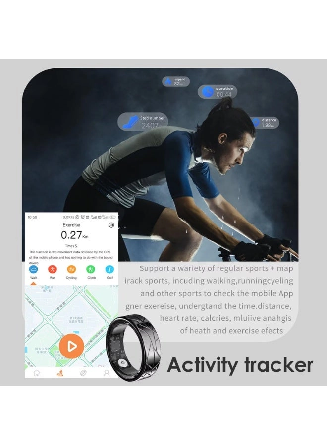 Smart Health Ring - IP68 Waterproof Bluetooth 5.1 7-8 days