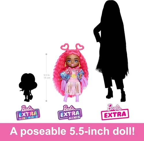 Extra Fly Minis Travel Doll - 5.5-inch Magenta Hair Desert Ages 3+