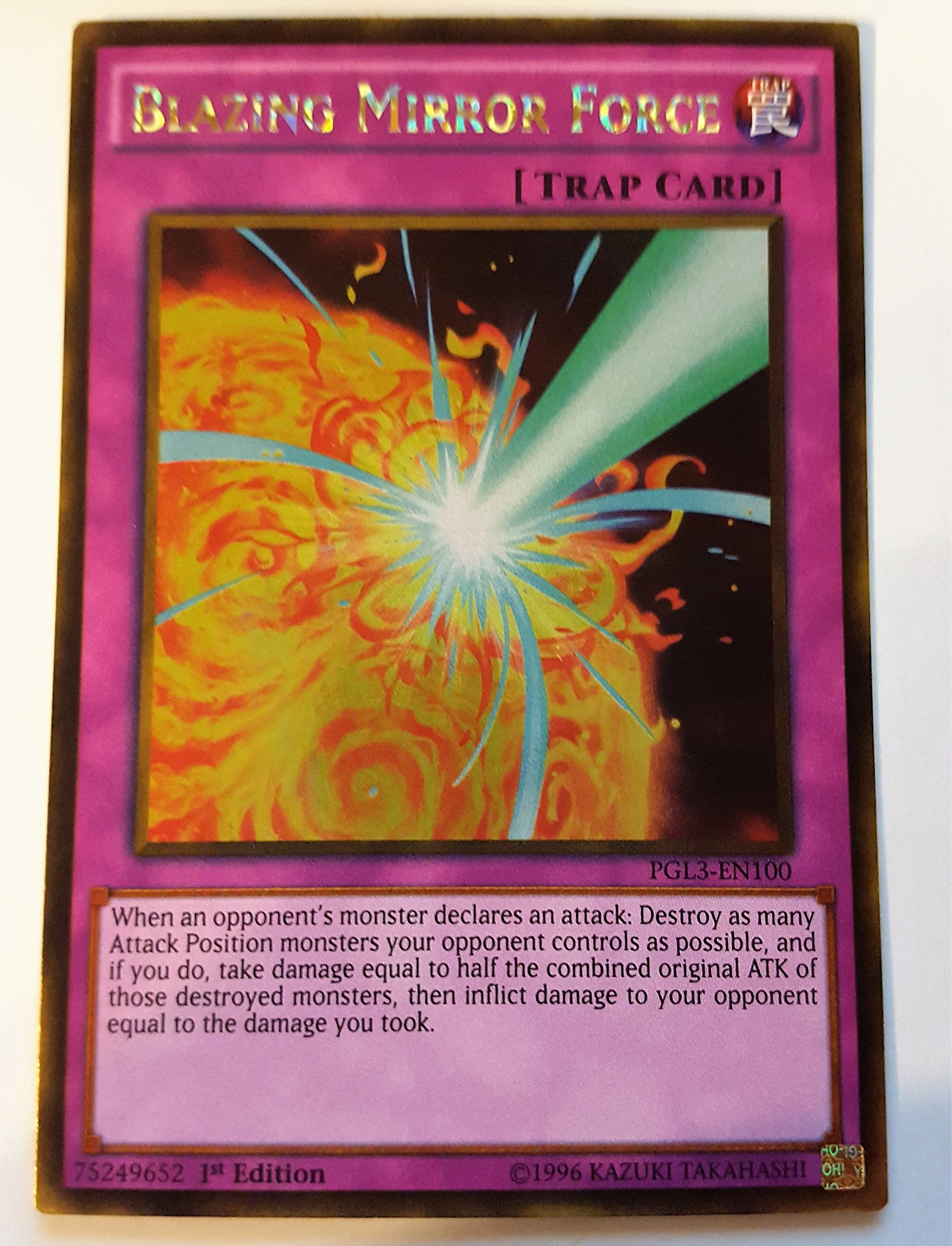 Yu-Gi-Oh! Blazing Mirror Force PGL3-EN100 - 1st Edition Gold Rare