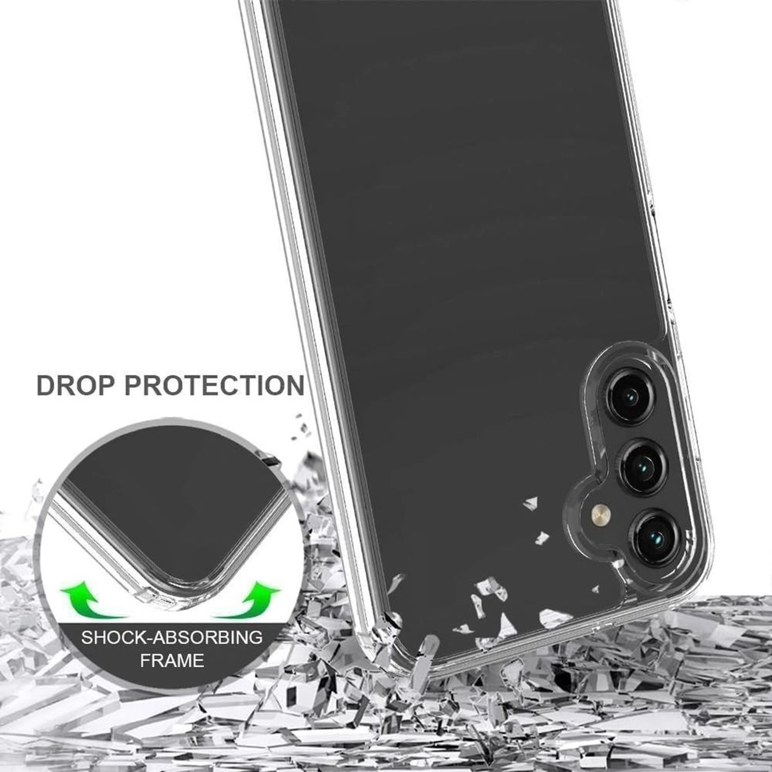 Lucid Case - Clear + Screen Protector for Samsung Galaxy A56