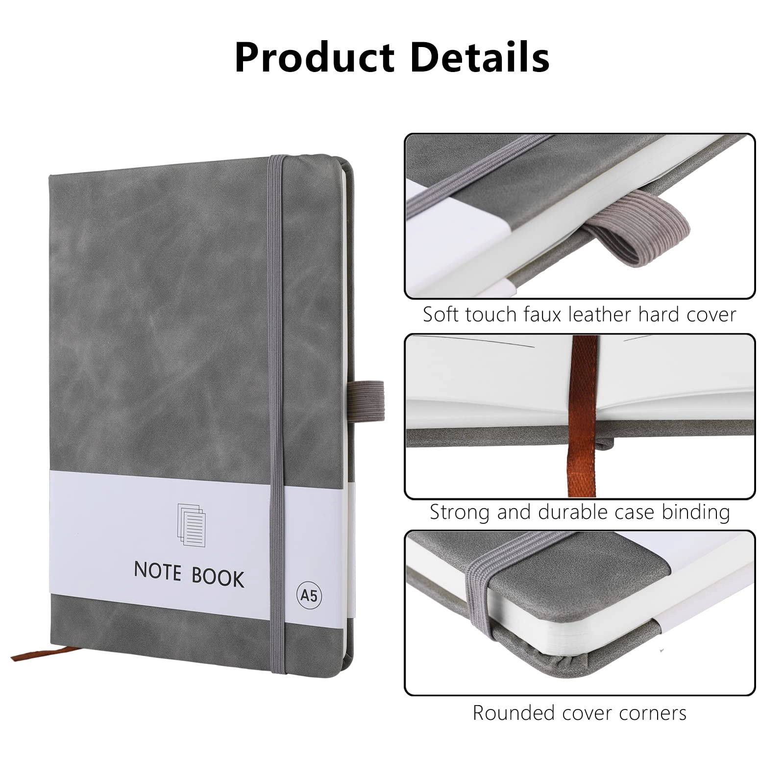 A5 Notebook A5 Hardcover - Lined 100 Sheets