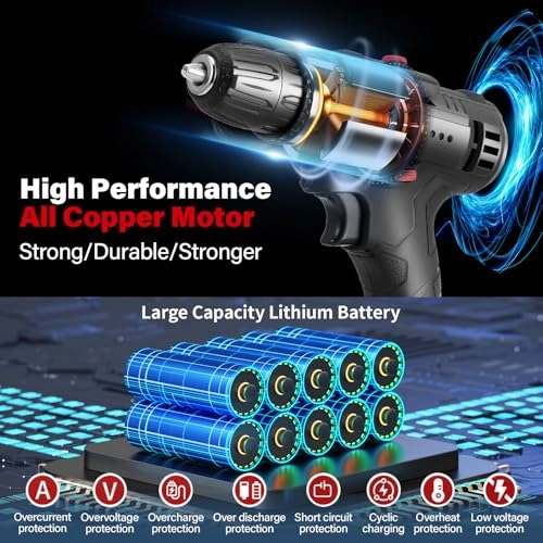 Cordless Hammer Drill Driver - 2000mAh