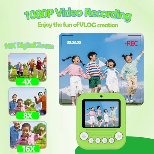 Kids Digital Camera With Instant Print - 48MP 1080P