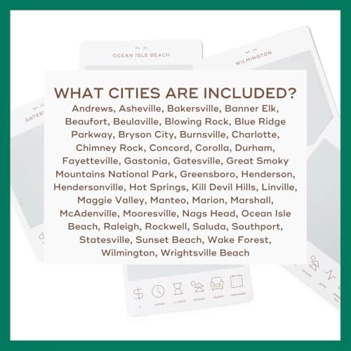 North Carolina Adventure Bucket List - 50 Scratch Off Cards