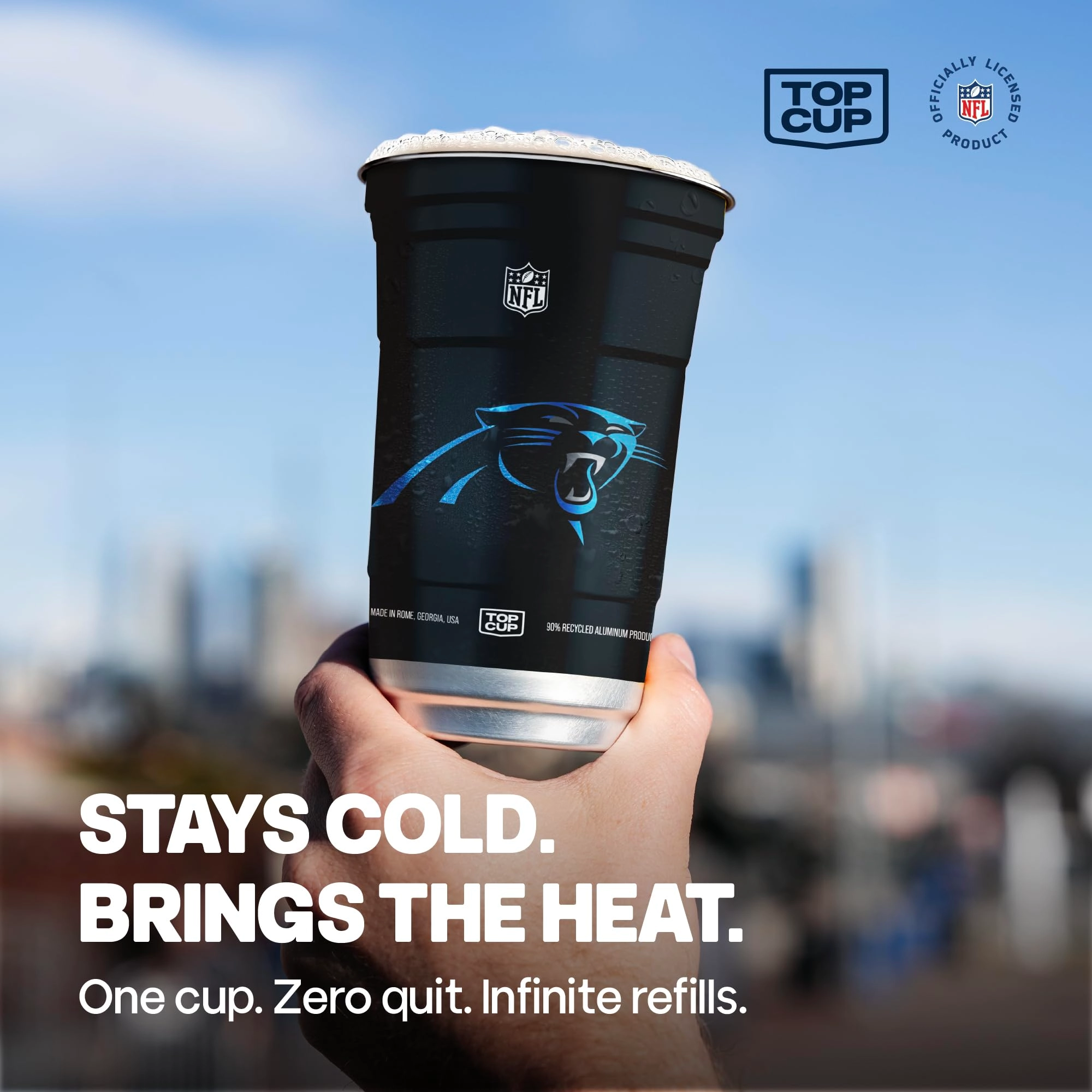 Carolina Panthers Aluminum Cup - 20 pcs