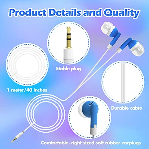 School Headphones Wired Headphone 100 Pack