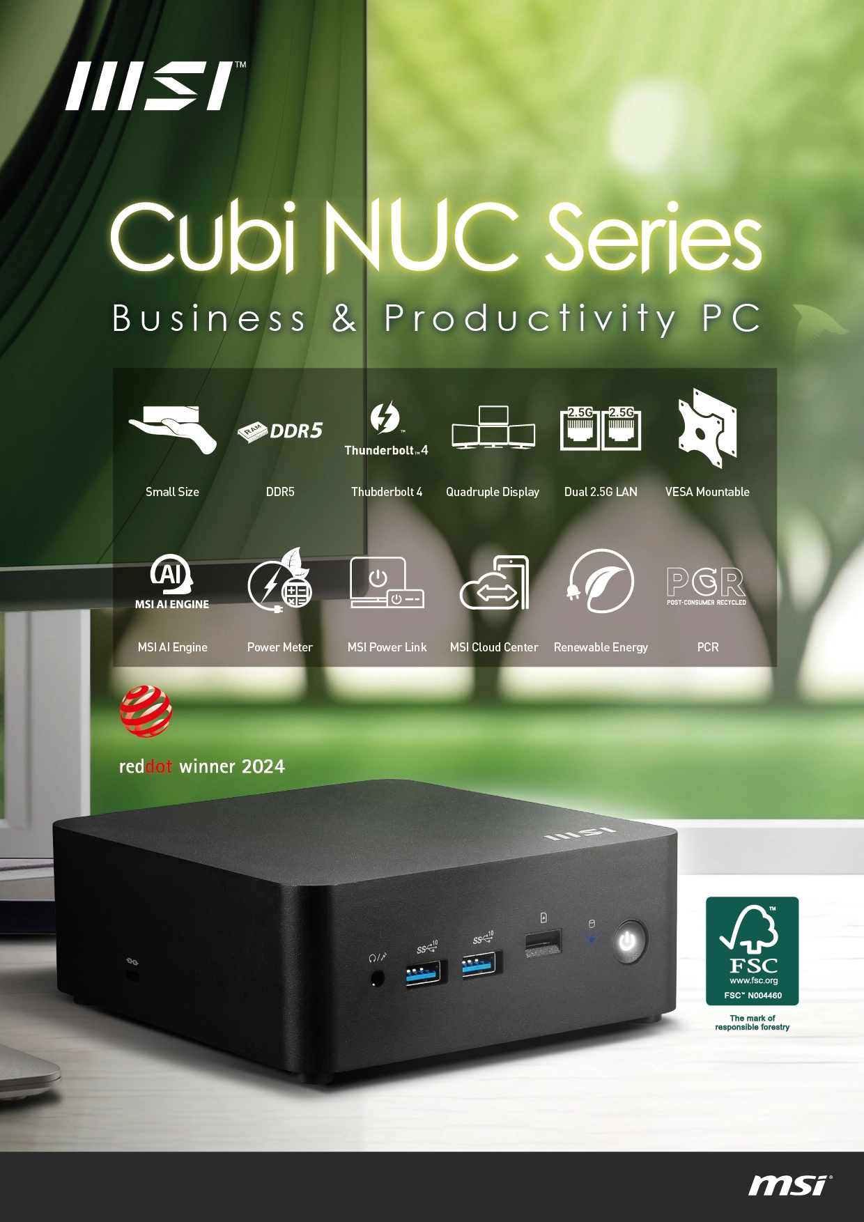 Cubi NUC - Core 3-100U 8GB 500GB